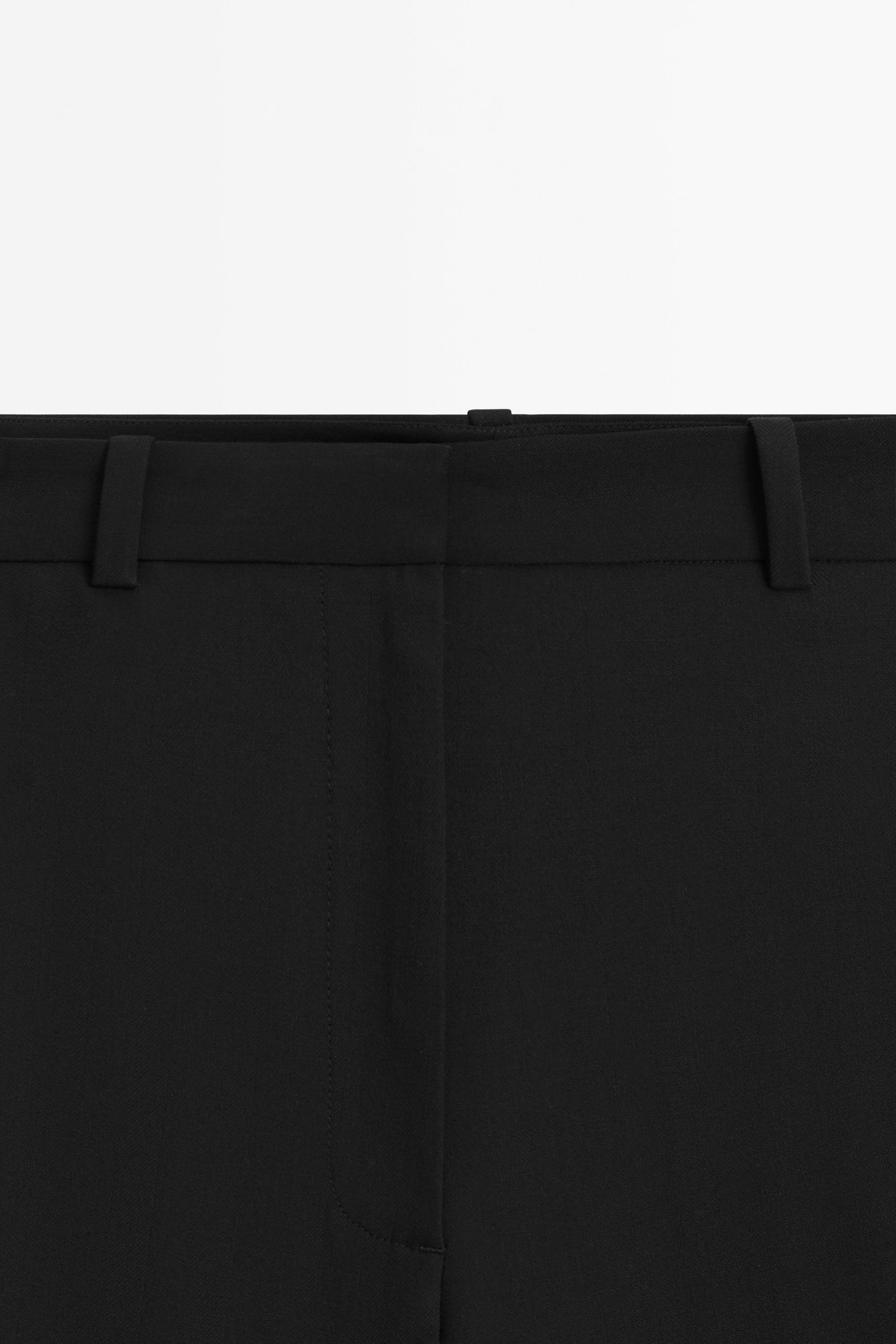 Wool blend trousers with seam detail